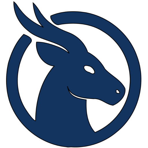 The Antelope IT logo, the head of an antelope encircled and rendered in dark blue